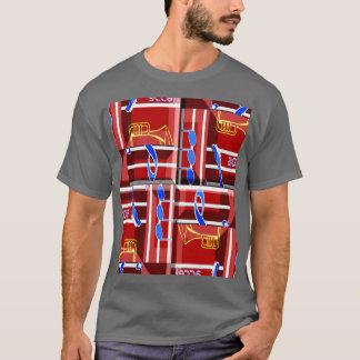 Camiseta Música Maravilhosa Vibrações Azuis de Verão Geomét