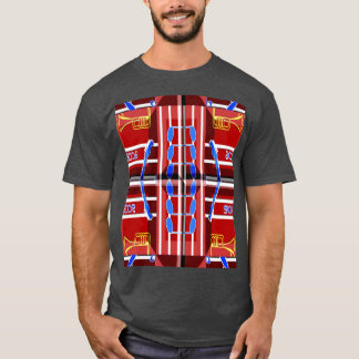 Camiseta Música Maravilhosa Vibrações Azuis de Verão Geomét