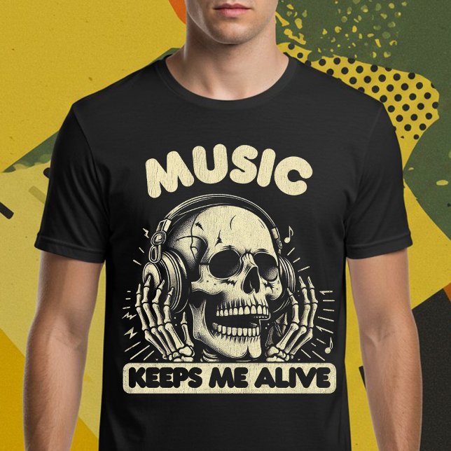 Camiseta Música me mantém vivo (Criador carregado)