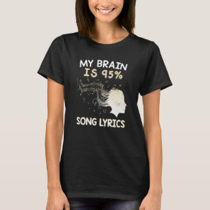 Camiseta Música Meu Cérebro é 95 Música Letras e Legal