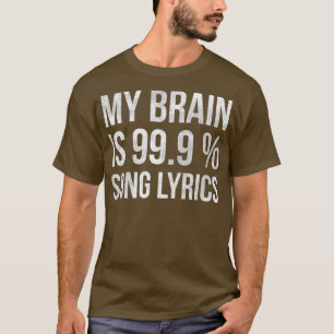 Camiseta Música Meu Cérebro É Música 999 Música Letras