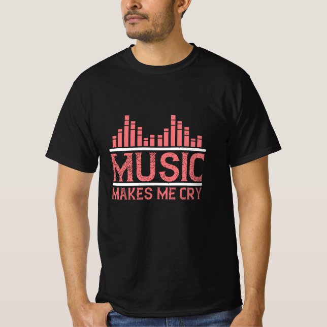 Camiseta Música - Música Me Faz Chorar (Frente)