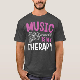 Camiseta Música Musical de Banda Rock & Jazz É Minha Terapi