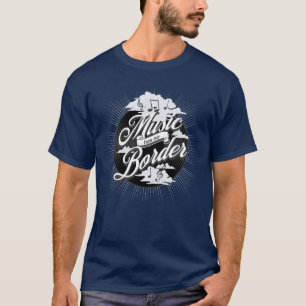 Camiseta Música não tem nota de música de borda