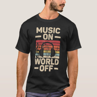 Camiseta Música No Mundo Descendente De Músicos Edm Musi
