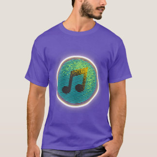 Camiseta Música Nota Música Colorida Aproximação Musical Co