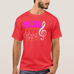 Camiseta Música Nota Musical Incrível presente retrô