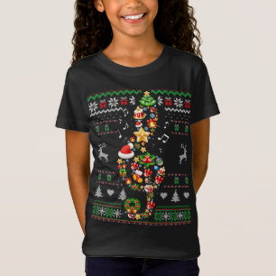 Camiseta Música Nota Natal Feia Docente Musical
