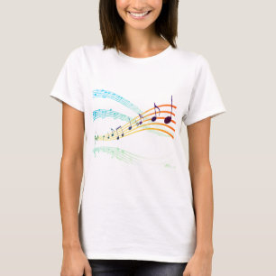 Camiseta Música, notas, clf