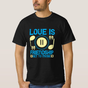 Camiseta Música - O Amor É Amizade Para Música