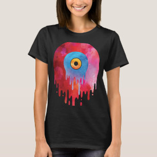 Camiseta Música OldSchool Graphic DJ Melting Vinyl Record