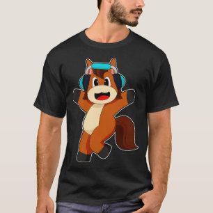 Camiseta Música para auscultadores de cavalos