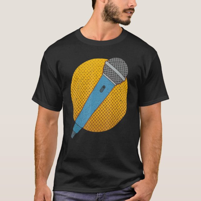 Camiseta Música para cantores de microfone (Frente)