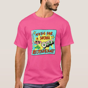 Camiseta Música Para Um Restaurante Sushi Para Comidas Japo
