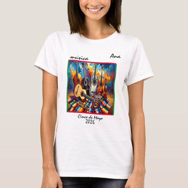 Camiseta "Música" personalizável (Frente)