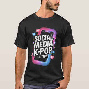 Camiseta Música Pop Coreana K-Pop Mídia Social Coreia do Su