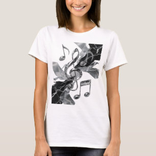Camiseta MÚSICA PRATA CATCHY EM MOVIMENTO Design Personaliz