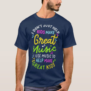 Camiseta Música Professora Ajuda Crianças A Fazer Música 1