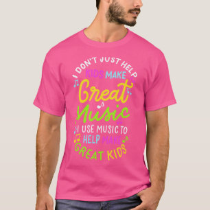 Camiseta Música Professora Ajuda Crianças A Fazer Música 1