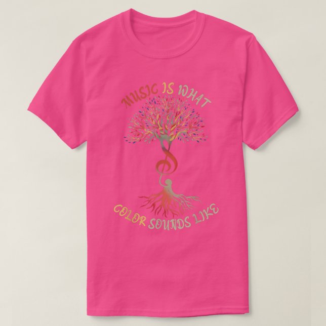 Camiseta Música Que Cores Soam Como Musical (Frente do Design)