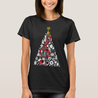 Camiseta Música Red Xadrez Decor de Ornamento de Árvore de