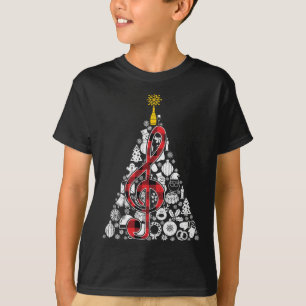 Camiseta Música Red Xadrez Decor de Ornamento de Árvore de