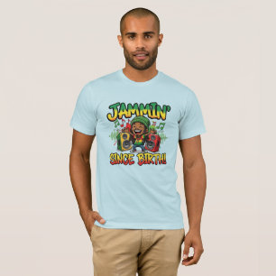 Camiseta Música Reggae de Grafite Jammin 'Desde o Nasciment