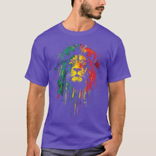 Camiseta Música Reggae Rasta Leão de Judá Orgulho Jamaicano