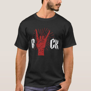 Camiseta Música rock de guitarra mão de guitarrista pesado