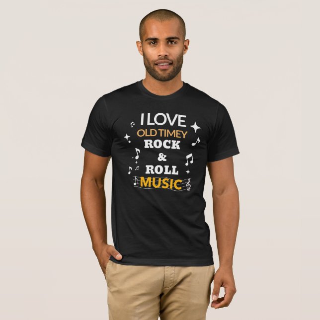 CAMISETA MÚSICA ROCK-ROLL ANTIGA (Frente Completa)