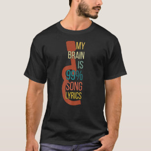 Camiseta Música Roupa Singer Meu Cérebro É 99 Letras De Mús