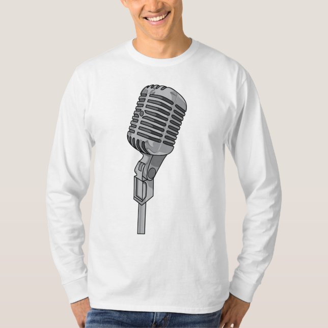Camiseta Música sadia audio do ~ de Mike do microfone (Frente)