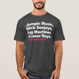 Camiseta Música Saltitante Djs Lisos Máquinas de Névoa e La