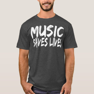 Camiseta Música salva vidas presentes no programa de músi