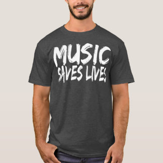Camiseta Música salva vidas presentes no programa de música