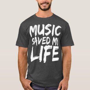 Camiseta Música Salvou Meus Presentes De Sobrevivência De
