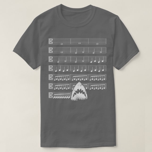 Camiseta Música Shark EngraçadoPara Lover Música (Frente do Design)
