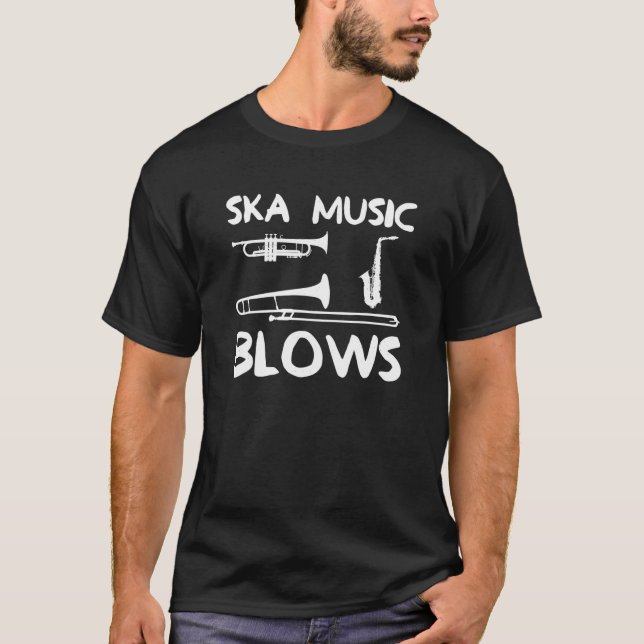 Camiseta Música Ska Engraçada Explode Piada De Pai De Banda (Frente)