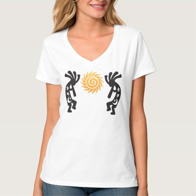 Camiseta Música Sun Kokopelli Nativo Americano (Frente)