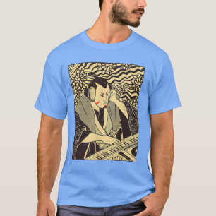 Camiseta Música Synthechno Samurai Engraçado Amigos Sinteti