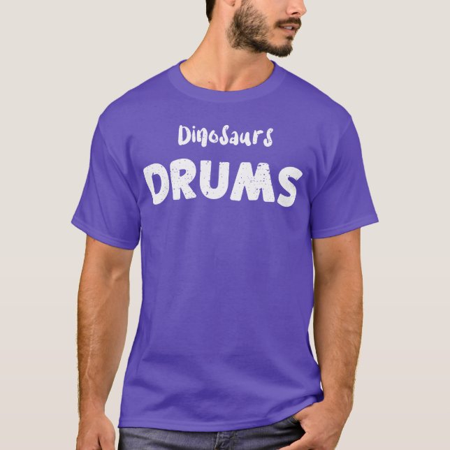 Camiseta Música Tambores Dinossauros (Frente)