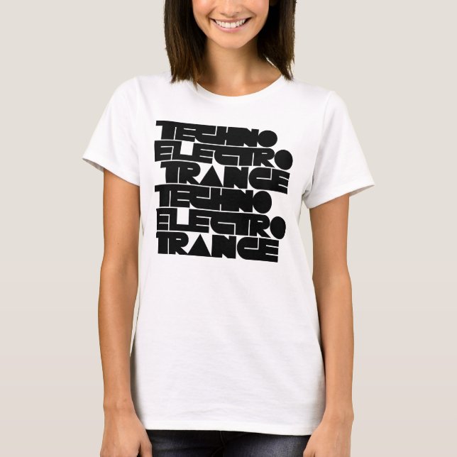 Camiseta música Techno Electro Trance (Frente)