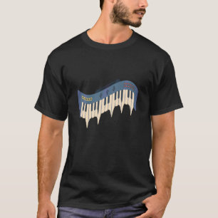 Camiseta Música Techno Piano Rave Festa Pianista Headbanger