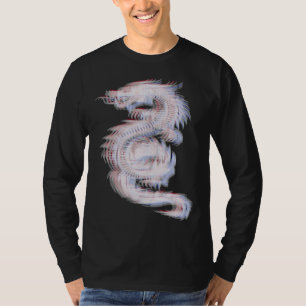 Camiseta Música tecno de raves EDM de dragão japonês trippy