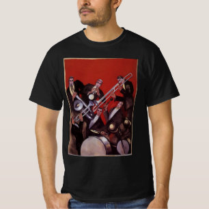 Camiseta Música Vintage, Banda de Jazz Musical Art Deco Toc