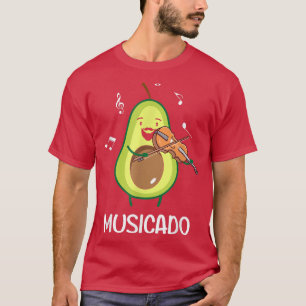 Camiseta Musicado Avocado Brincando Ao Músico Violino
