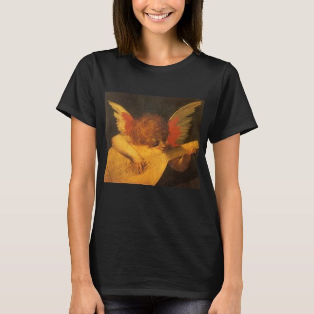 Camiseta Musical Angel Tocando Luta por Rosso Fiorentino (Frente)