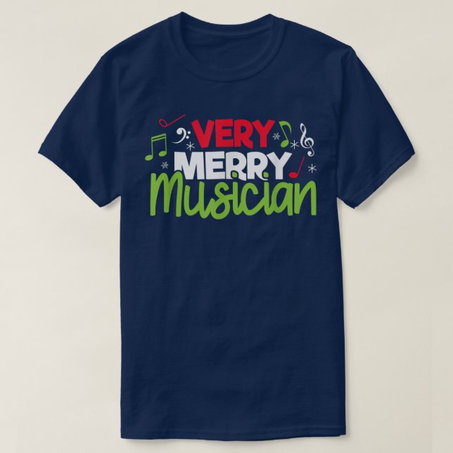 Camiseta Musical Artista Musical Muito Feliz Feriado M (Frente do Design)
