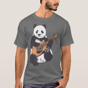 Camiseta Musical Bear Plays Música Guitar Música Panda Prem