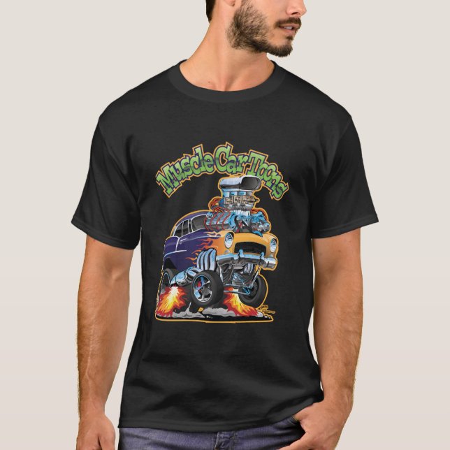 Camiseta Musical Car Toons Automotive Cartoon Cov (Frente)